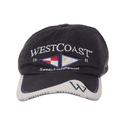 Baseballkasket (Blå, Hvid) fra West Coast Bomuld