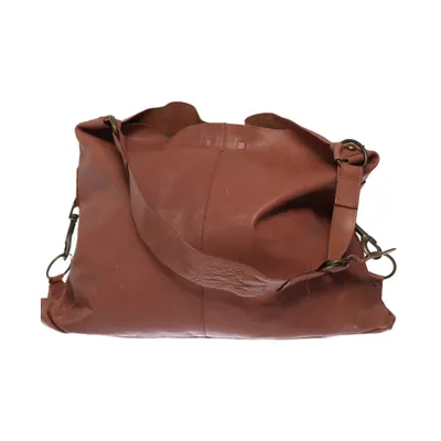 Handbag (Brown) from Soft Grey Leather