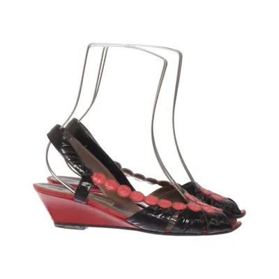 Sandals (Black, Red) from Mario Cerutti Leather