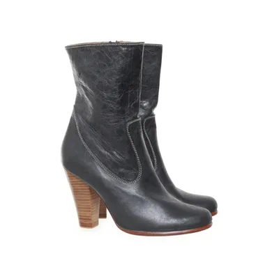 Heeled boots (Black) from Cuir Veritable