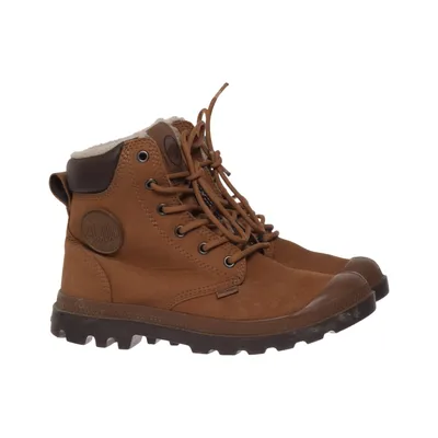 Bottes à lacets (Marron) de Palladium Cuir