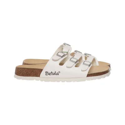 Mules (Blanc) de Betula Cuir
