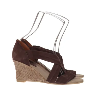 Wedges (Brown) from Hanna White Leather