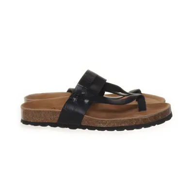 Flip-flops (Black) from Gémo Leather