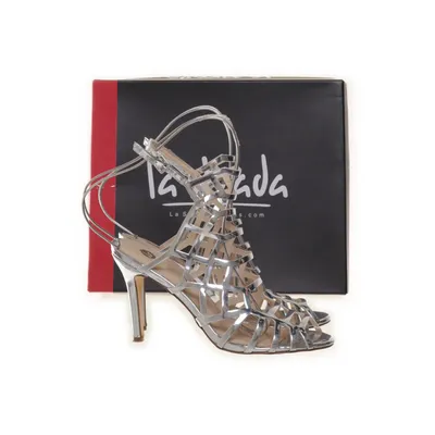 High heel sandals (Silver) from La Strada Leather