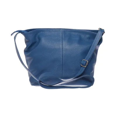 Schoudertas (Blauw) van Borse in Pelle Leer