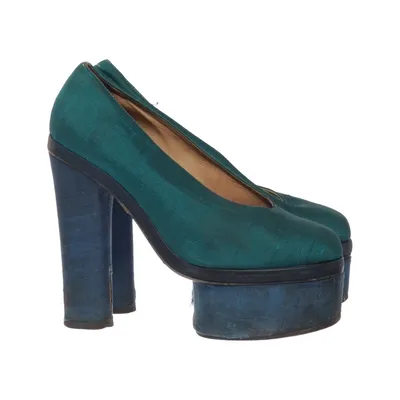 Bottes à talons (Bleu, Vert) de Acne Cuir