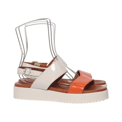 Sandalen (Beige, Oranje, Bruin) van Lena Fiore Leer