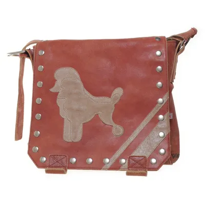 Shoulder-bag (Red, Beige) from Poodlebag