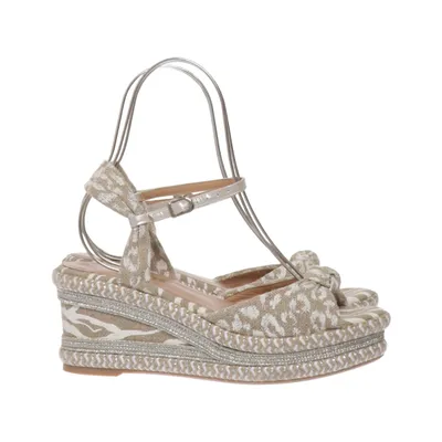 Wedges (Beige, White, Silver) from Som Mits Leather