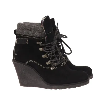Bottes à lacets (Noir, Gris) de Tamaris Trend Cuir