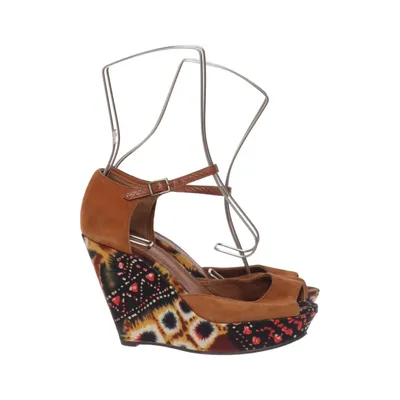 Wedges (Brown, Multicolored) from Scorett Leather
