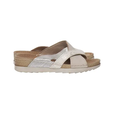 Mules (Beige, Argent) de Inblu Cuir