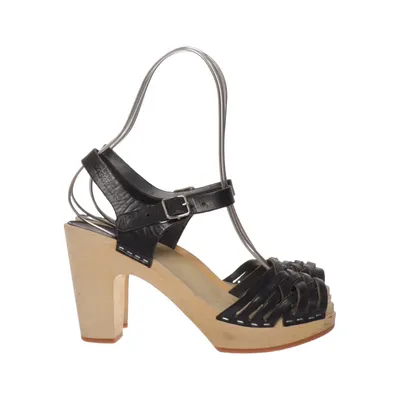Sabots (Noir) de Swedish Hasbeens Cuir