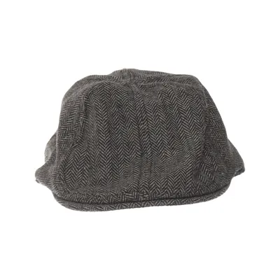 Flat cap (Black, Gray) from Crossbow Polyester, Wool