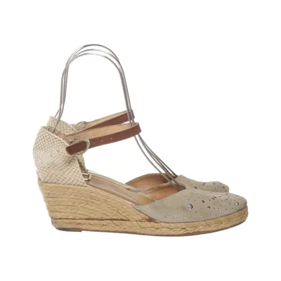 Chaussure compensées (Beige, Marron) de Macarena Cuir