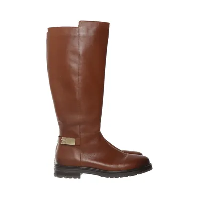 Stövlar (Th Logo Leather Long Boot) från Tommy Hilfiger Skinn