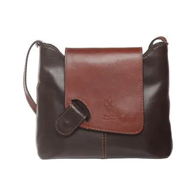 Sac à bandoulière (Marron, Multicolore) de vera pelle Cuir