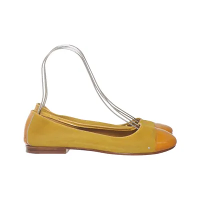 Ballet flats (Yellow, Brown) from Zino Leather