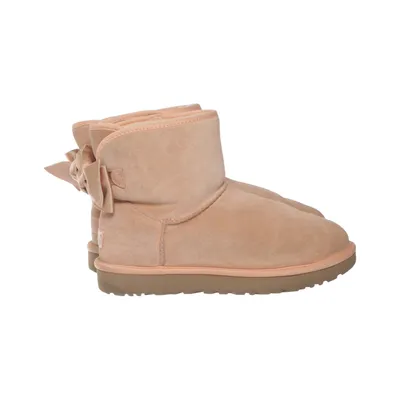 Enkellaarzen (Satin Bow Mini Boot) van UGG Polyurethaan, Wol, Suède