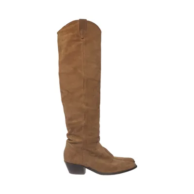 Cowboystøvler (Brun) Læder, Ruskind
