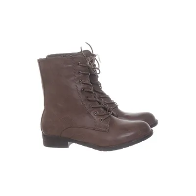 Laced boots (Brown) from Super Mode Faux leather