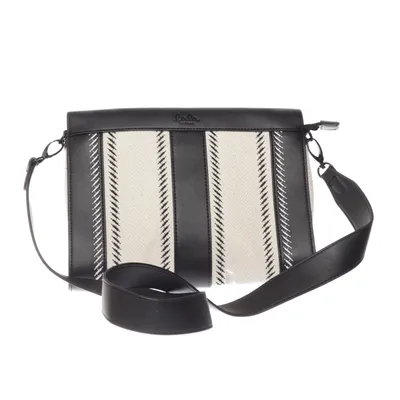 Axelremsväska (Svart, Vit) från Lala Berlin Bomull, Linne