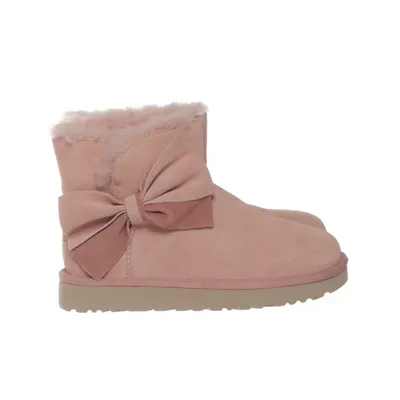 Boots ( Classic Mini Two-Tone Bow ) från UGG Lyocell, Återvunnen polyester, Ull, Mocka