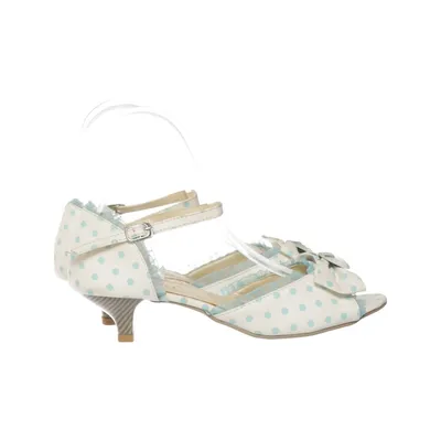 High heel sandals (White, Blue) from Qian Mei Leather