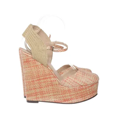 Chaussure compensées (Orange, Beige) de L.K. Bennett Cuir, Lin