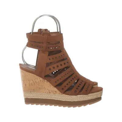 Chaussure compensées (Marron) de Deichmann Suédine
