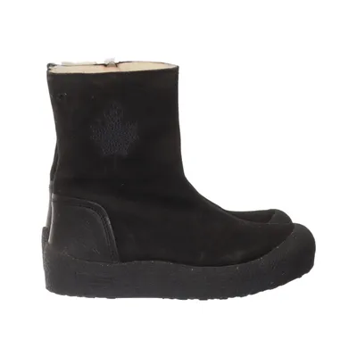 Curling Stiefel (Schwarz) von Canada Snow Leder, Wolle