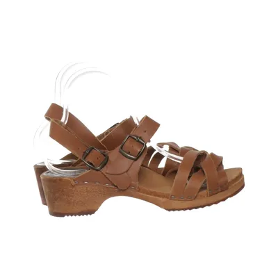 Clogs (Brown) from Svensk Fotriktig Trätoffel Leather