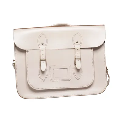 Shoulder-bag (White, Beige) from The Leather Satchel Company Leather