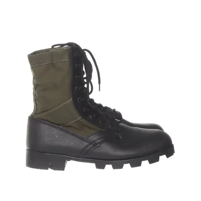 Laced boots (Black, Green)