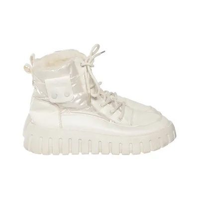 Bottes à lacets (Blanc) de Fashion Sport