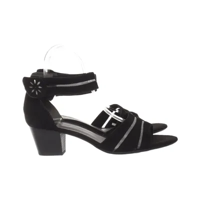 High heel sandals (Black) from Jana Leather