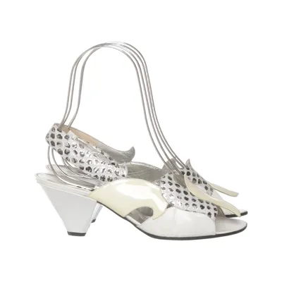 Sandales à talons hauts (Blanc, Argent, Multicolore) de Scrupoli Cuir