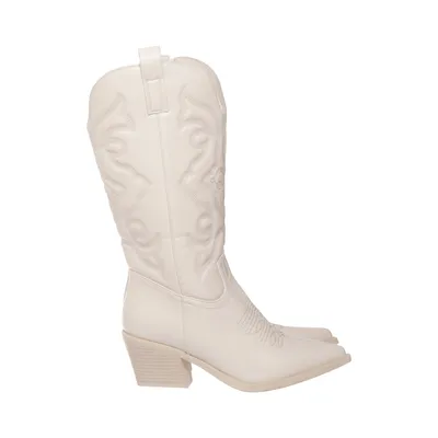 Cowboy boots (Beige) from Ideal Shoes Polyurethane