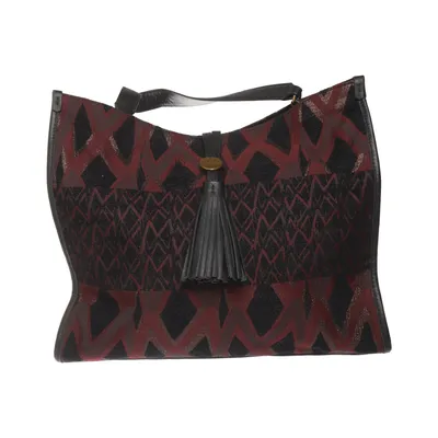 Handbag (Black, Red, Multicolored) from Maliparmi Cotton, Leather, Polyester, Viscose