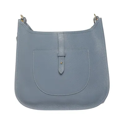 Schoudertas (Blauw) van Borse in Pelle Leer