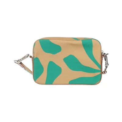 Shoulder-bag (Green, Beige, Brown) from Marimekko Cotton, Leather