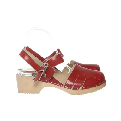 Clogs (Rot) von Svensk Fotriktig Trätoffel Leder