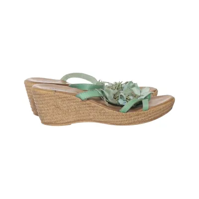 Chaussure compensées (Vert, Marron) de Primadonna Collection Cuir