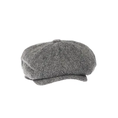 Newsboy cap (Grå) från Harris Tweed Polyester, Ull