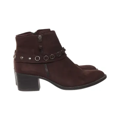 Stövletter (Cowboy western burgundy anker boots) från Tamaris Mocka, Skinn