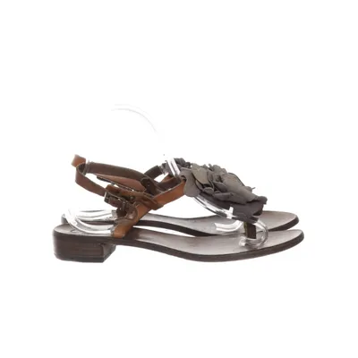 Sandals (Gray, Brown) from Amelia Leather