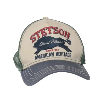 Truckerkeps (Beige, Flerfärgad) från Stetson Bomull