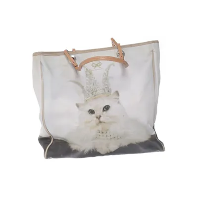 Handbag (White, Brown) from Anya Hindmarch