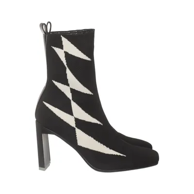 Bottes à talons (Noir, Blanc) de United Nude